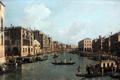 Der Canal Grande mit Blick nach Südosten auf die Rialto-Brücke von Giovanni Antonio Canal